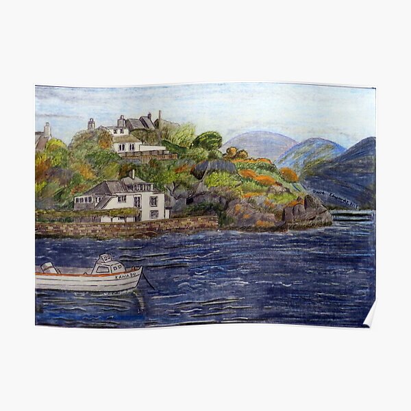 459 - BORTH-Y-GEST, WALES - DAVE EDWARDS - COLOURED PENCILS - 2019 Poster