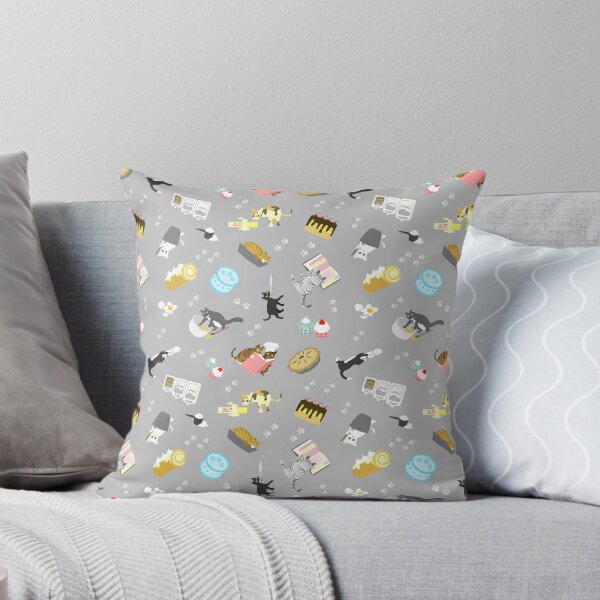 Item preview, Cats Baking Cakes and other Sweets, in Grey designed and sold by ninniku.