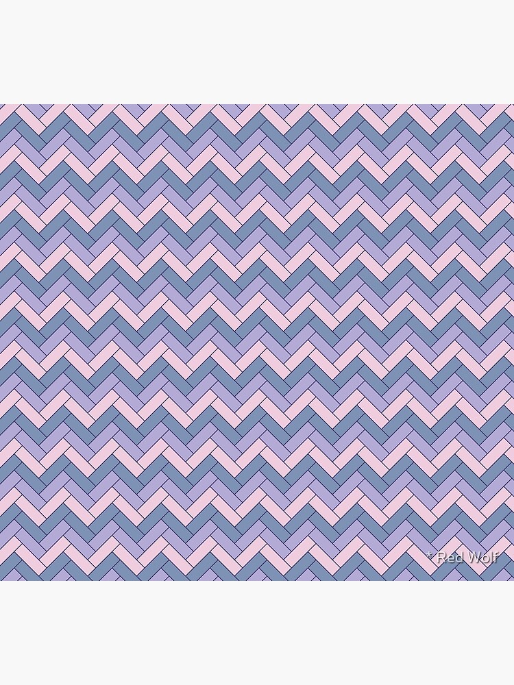 Geometric Pattern: Herringbone: Iris by redwolfoz