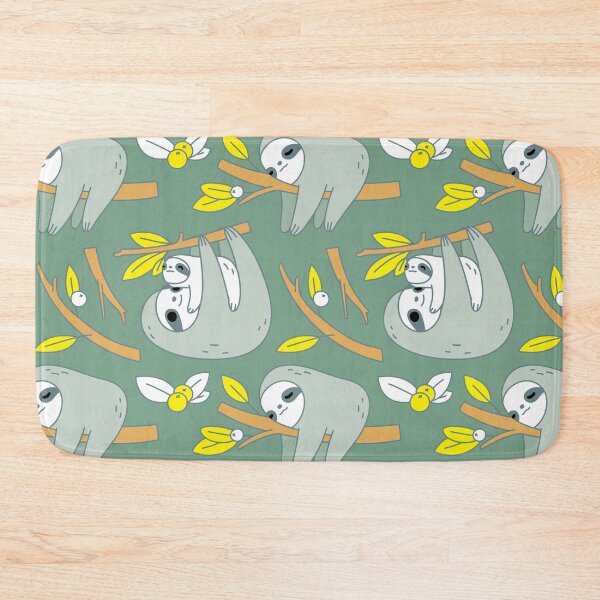 Item preview, Sloth Pattern in Green  designed and sold by Miri-Noristudio.