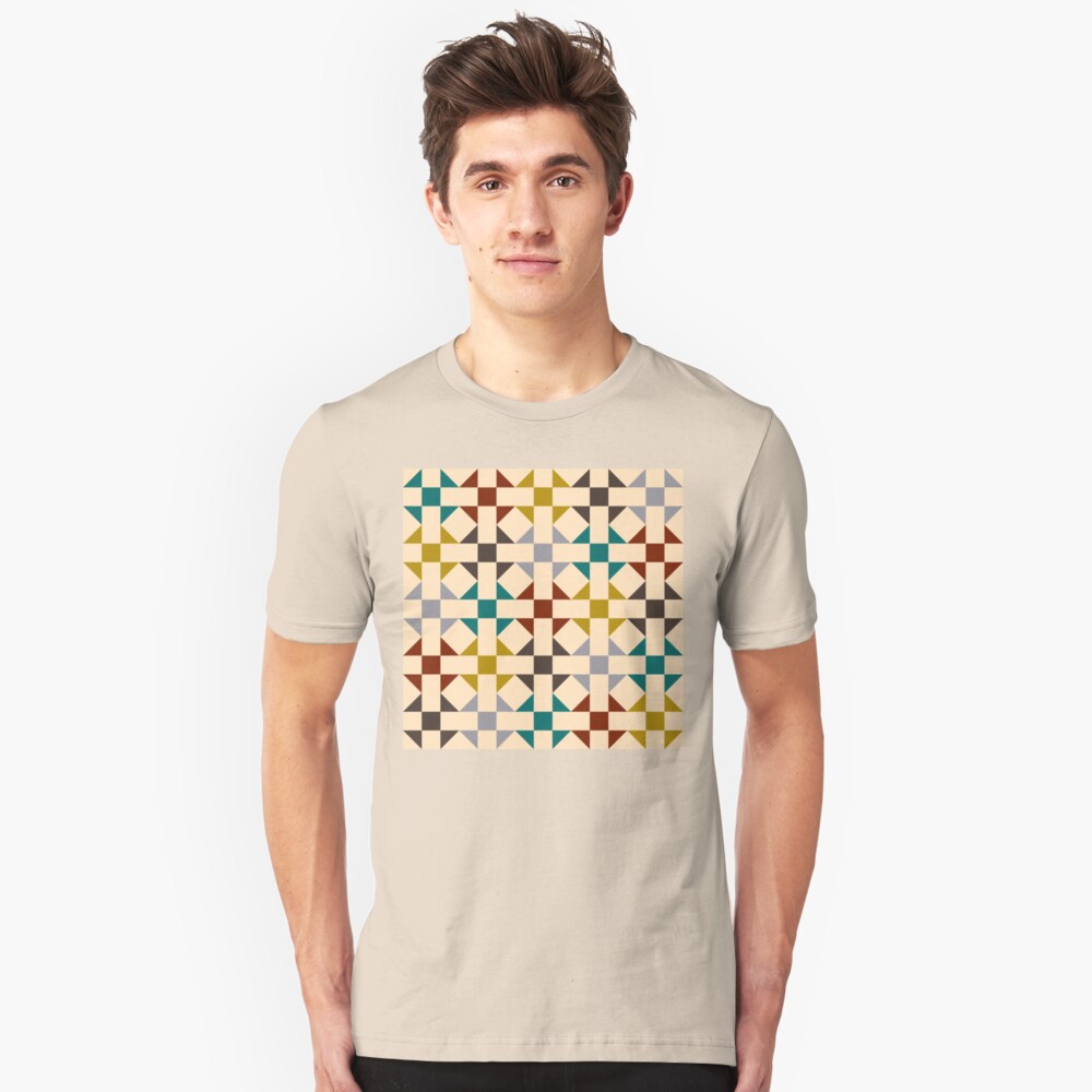 Geometric Pattern: Quilt: Autumn Slim Fit T-Shirt