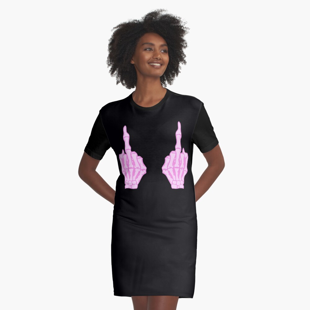 skull middle finger shirt