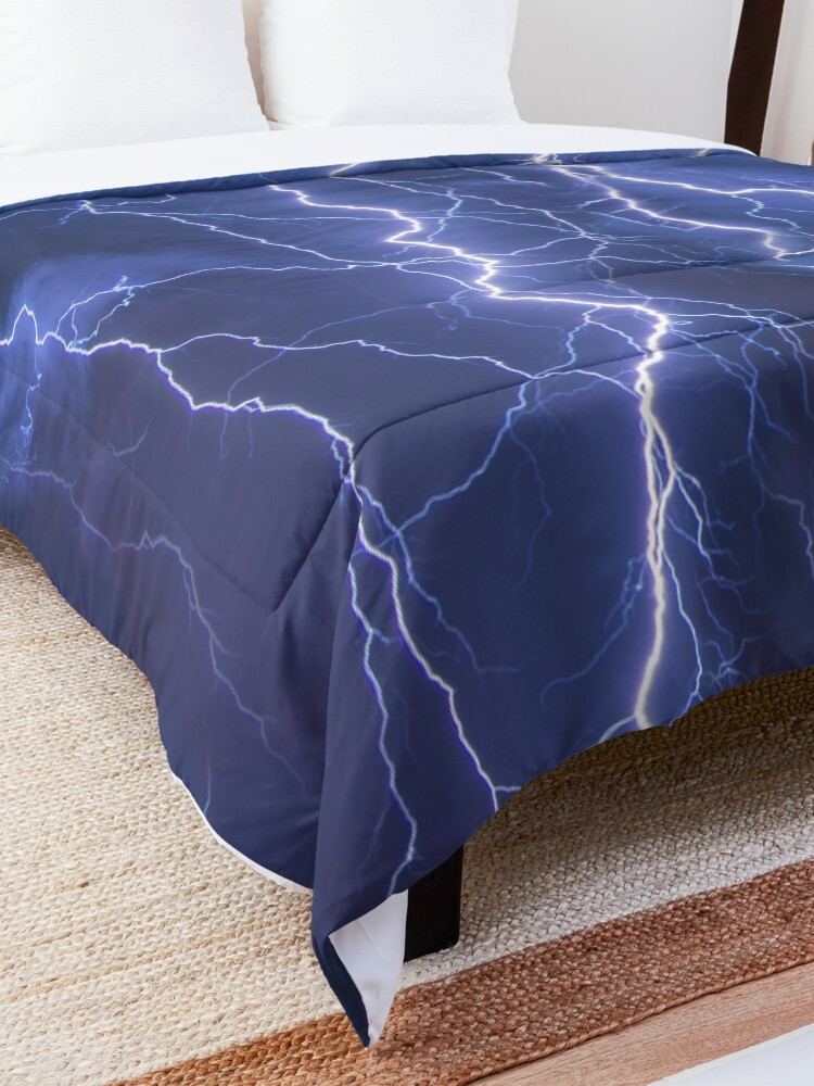 Alternate view of Dazzling blue lightning Comforter
