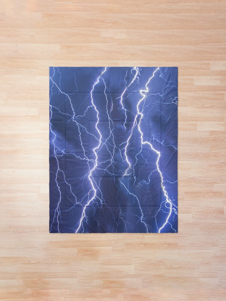 Alternate view of Dazzling blue lightning Comforter
