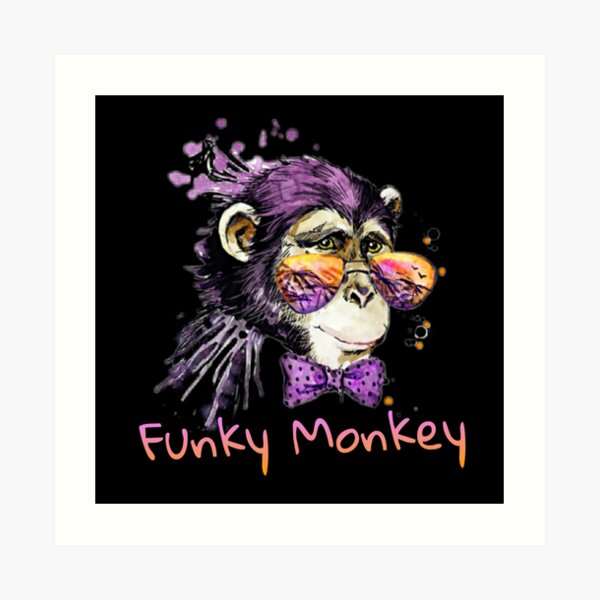 Funky Monkey Art Prints | Redbubble