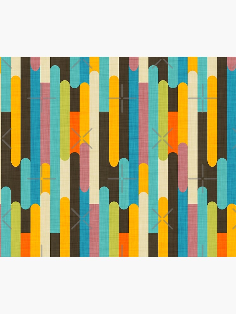 Retro Color Block Popsicle Sticks Blue by susycosta