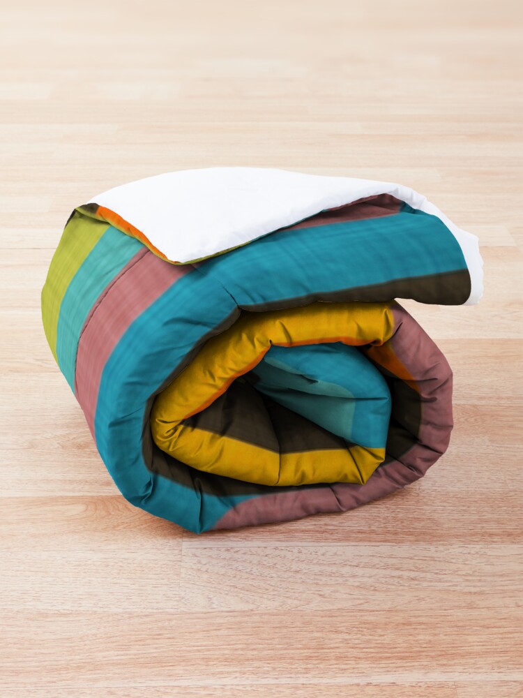 Alternate view of Retro Color Block Popsicle Sticks Blue Comforter