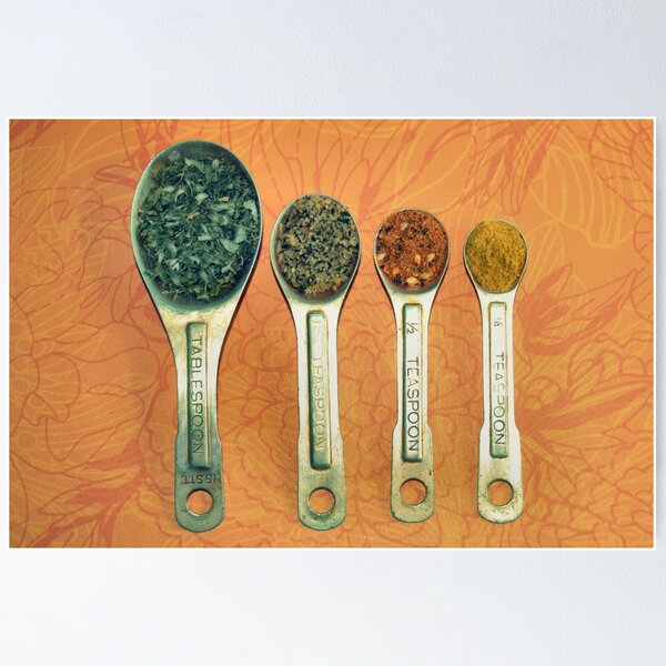 Measuring Spoons for Cooking and Baking Poster for Sale by murialbezanson