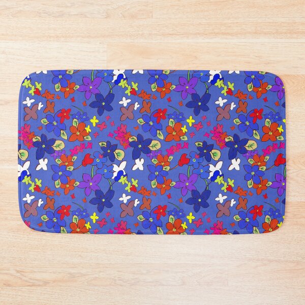 Item preview, David Rose Designs - Floral Fantasy Vibrant Blue designed and sold by Sartabanfi.