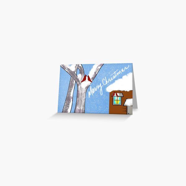 Cardinals in the Snow Greeting Card
