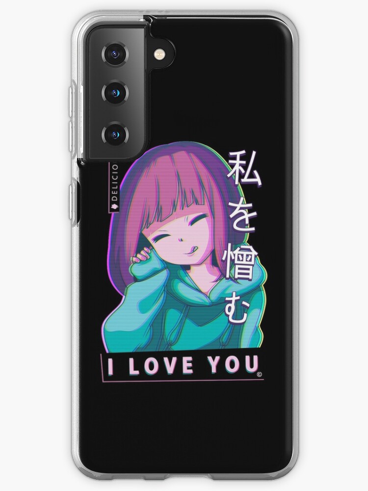 Hate Me I Love You Aesthetic Vaporwave Anime Girl Samsung Galaxy Phone Case By Alexandergorham Redbubble