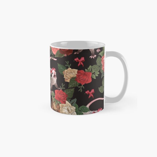 Item preview, Opossum floral pattern designed and sold by dcrownfield.