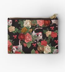 Opossum floral pattern Zipper Pouch