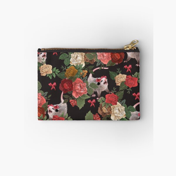Item preview, Opossum floral pattern designed and sold by dcrownfield.