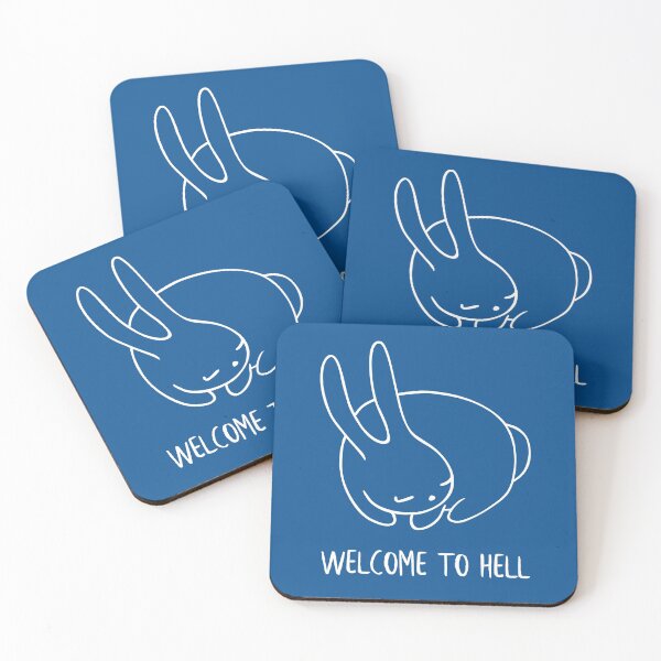 Item preview, Welcome to hell - Cute bunny satire designed and sold by RAWWR.