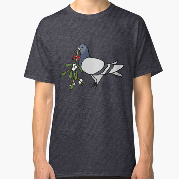 Christmas Mistletoe Fred the Pigeon Classic T-Shirt