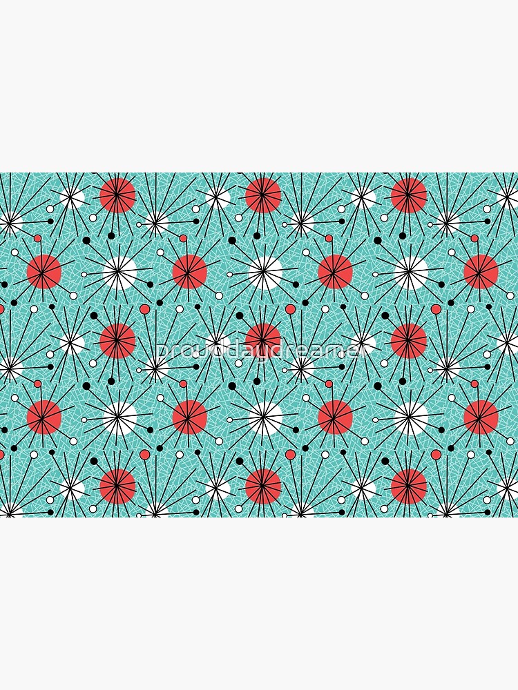 Mid Century Aqua Orange by prouddaydreamer