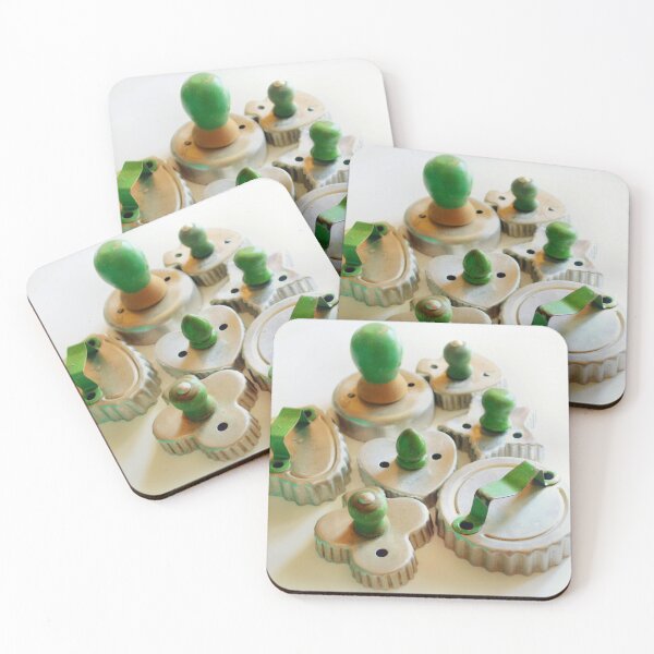 Item preview, Vintage Green  handled cookie cutters designed and sold by Sheri Nye.