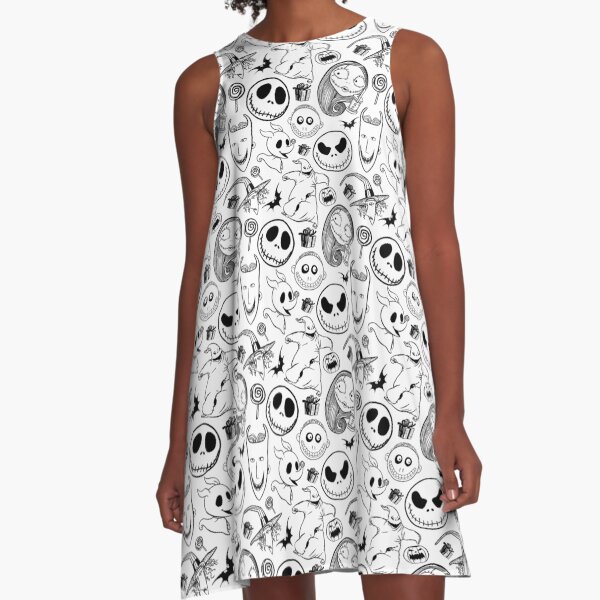 Nightmare before Christmas Pattern A-Line Dress