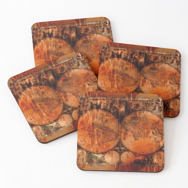 Item preview, Grunge Vintage Old World Map designed and sold by NaturePrints.