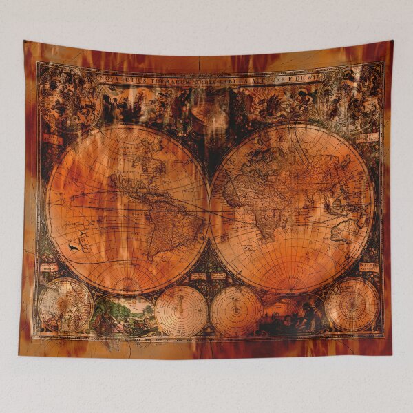 Item preview, Grunge Vintage Old World Map designed and sold by NaturePrints.
