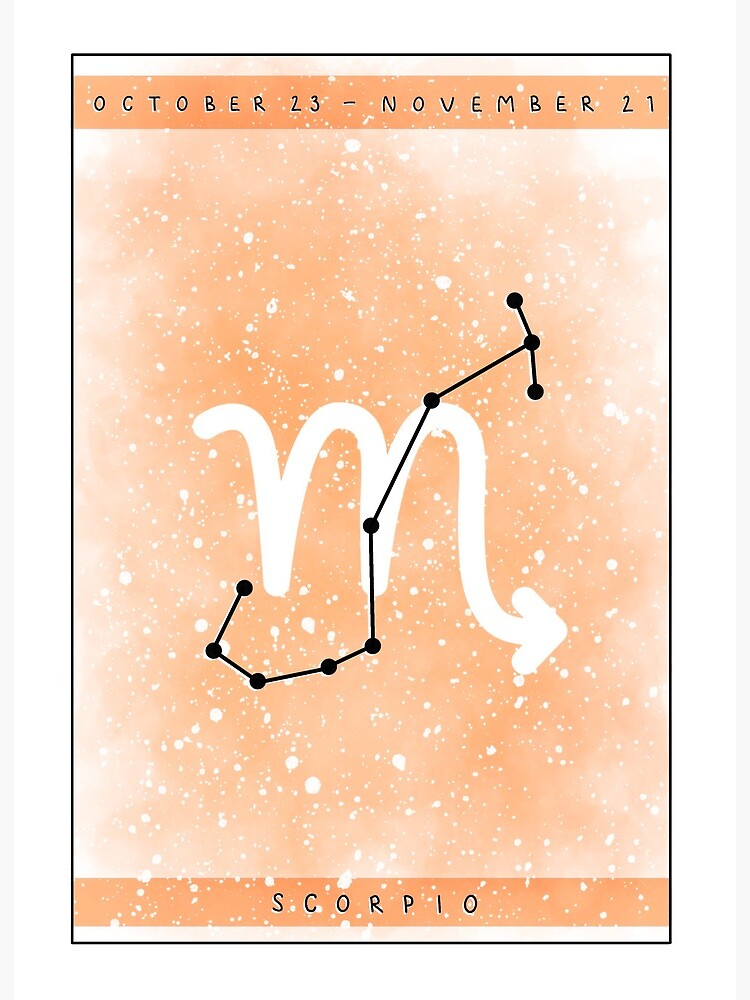 Scorpio star sign design Art Board Print