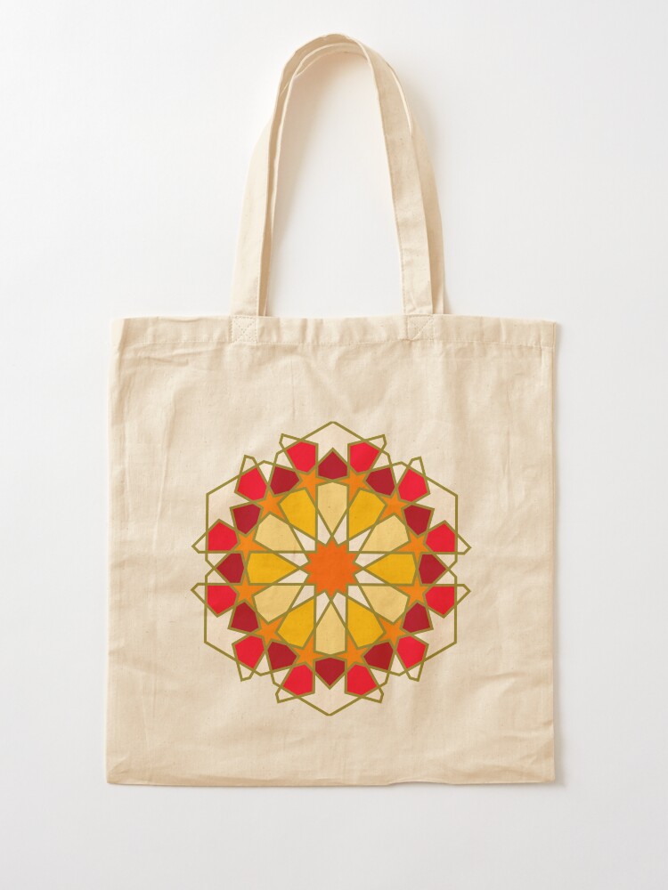 Alternate view of Geometric Pattern: Arabic Tiles: Sunset Tote Bag