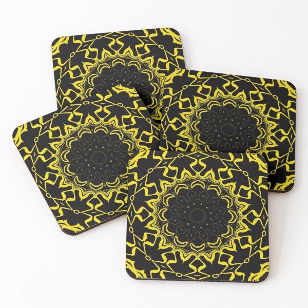 Item preview, Yellow Mandala Monochrome, Pattern 1, by Bennydoscope designed and sold by Bennydoscope.