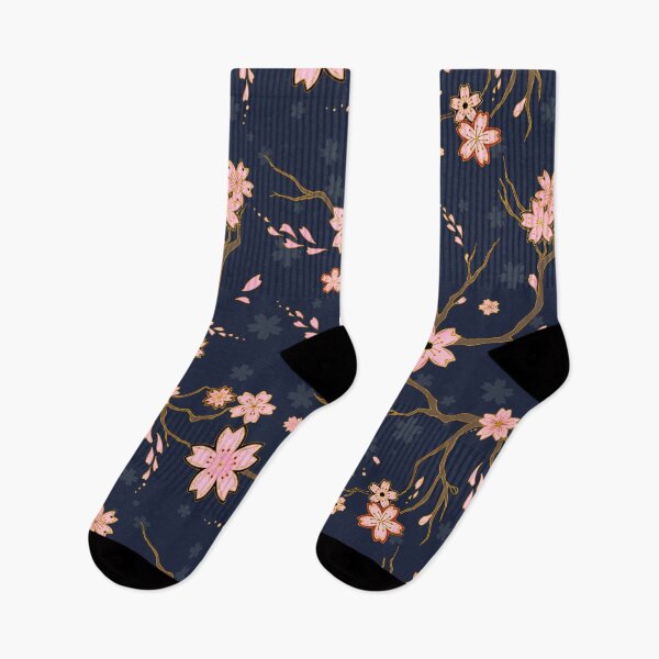 Item preview, Dark Blue Sakura Spring Batik designed and sold by bloomejasmine.
