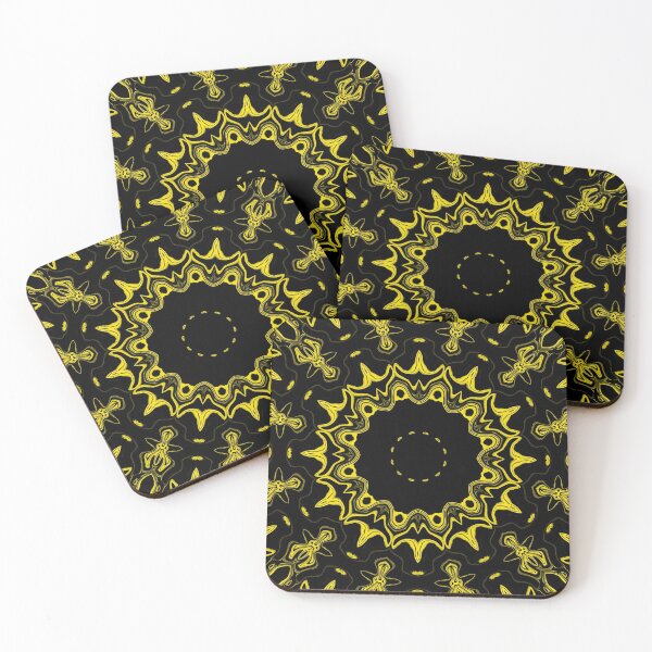 Item preview, Yellow Mandala Monochrome, Pattern 2, by Bennydoscope designed and sold by Bennydoscope.