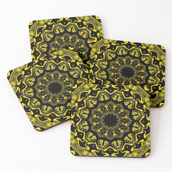 Item preview, Yellow Mandala Monochrome, Pattern 3, by Bennydoscope designed and sold by Bennydoscope.
