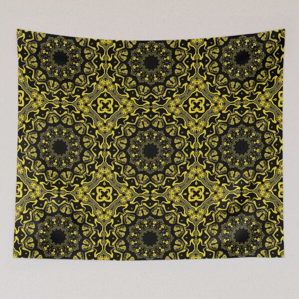 Item preview, Yellow Mandala Monochrome, Pattern 3, by Bennydoscope designed and sold by Bennydoscope.