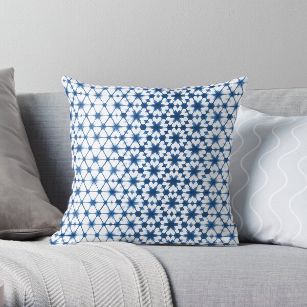 Shibori via Morocco Throw Pillow