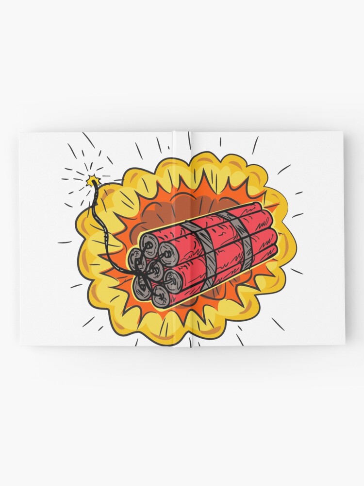 Cuaderno De Tapa Dura Tnt Dynamite Stick Lit Fuse Dibujo Explosivo De Patrimonio Redbubble