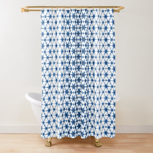 Shibori via Morocco Shower Curtain