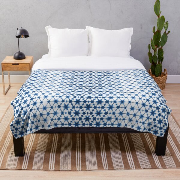 Shibori via Morocco Throw Blanket