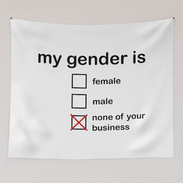 Item preview, My Gender Is.... None Of Your Business! designed and sold by Bug & Brush.