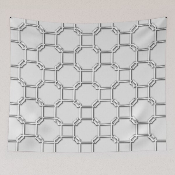 Item preview, Turandot Chinoiserie Lattice Chromium designed and sold by MikeAdamsArtist.