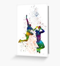 Basketball Players Greeting Card