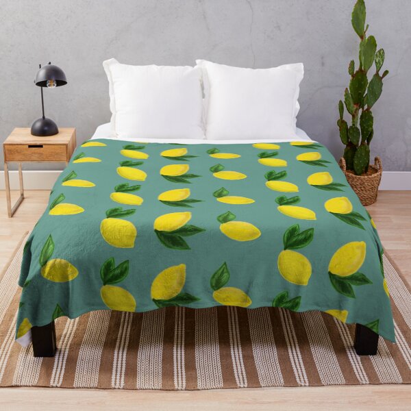 Item preview, Lemon Bedspread  designed and sold by SaltCitySage.