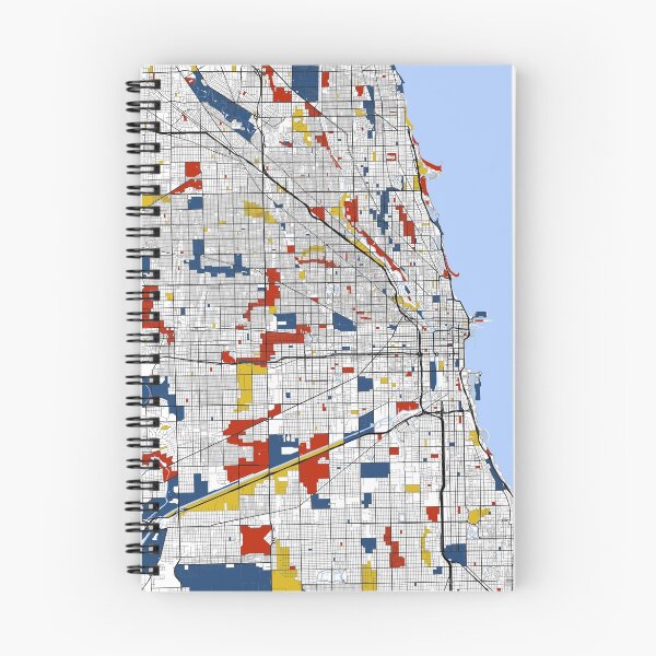 Item preview, Chicago Mondrian map designed and sold by mondrianmaps.