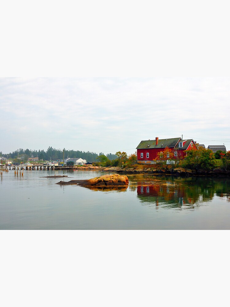 "Red House, Corea Harbor, Corea, Maine" Poster for Sale by fauselr