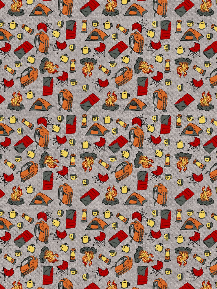 Backpacking items pattern by SonneFaunArt