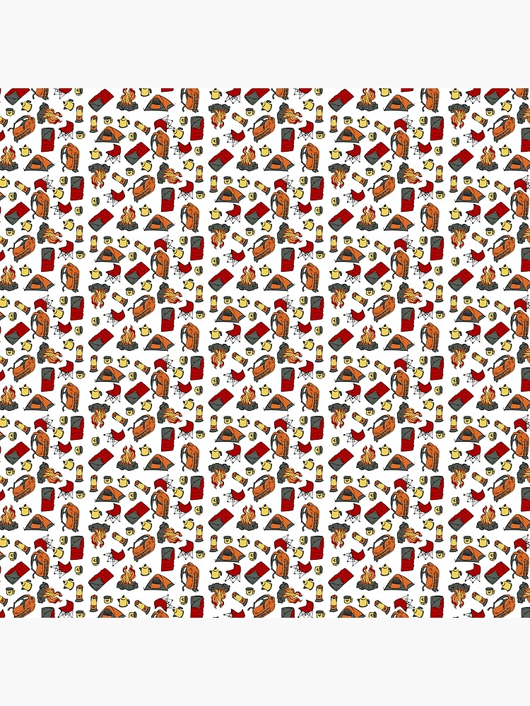 Backpacking items pattern by SonneFaunArt