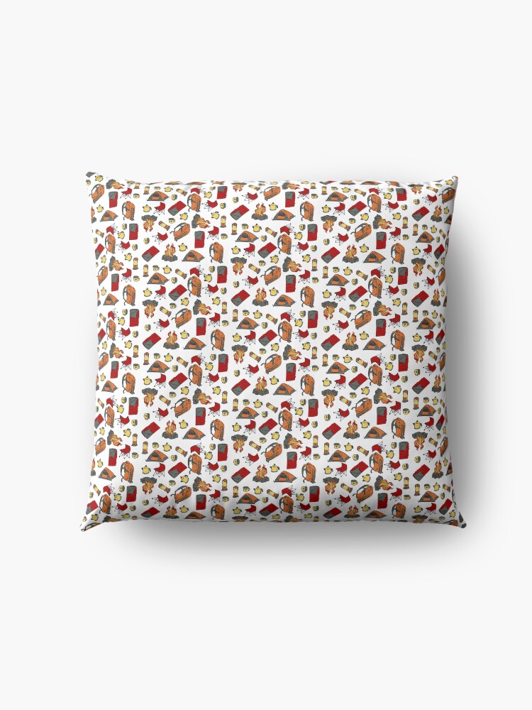Alternate view of Backpacking items pattern Floor Pillow