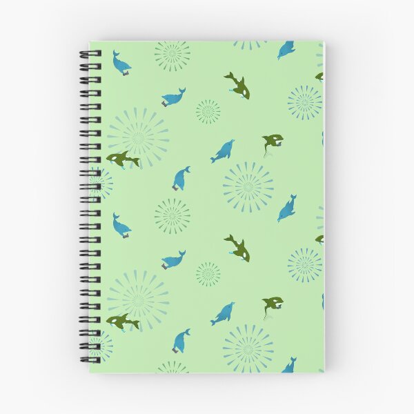 Item preview, Green Orca and Dolphin designed and sold by bloomejasmine.