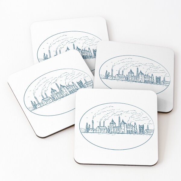 Item preview, Industrial Revolution Landscape Drawing designed and sold by patrimonio.
