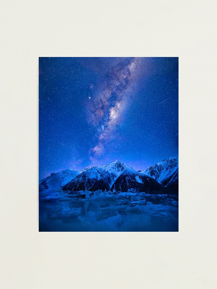 Alternate view of Tasman Lake New Zealand Photographic Print