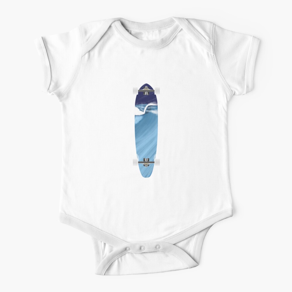 Surf Wave Longboard Baby One Piece By Fangpunk Redbubble