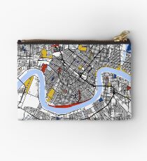New Orleans Mondrian map Studio Pouch